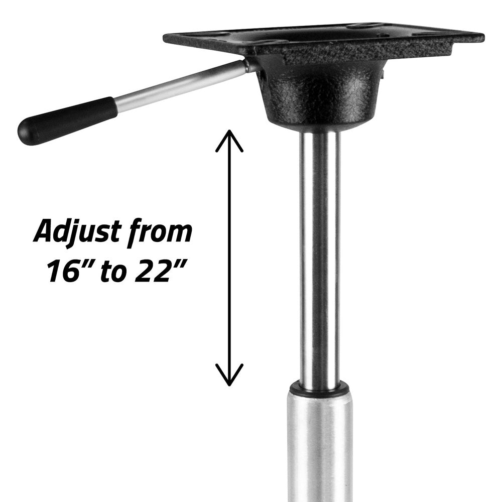 Wise King Pin Power Rise Pedestal - Adjusts 16" to 22-3/8" [8WD2003]