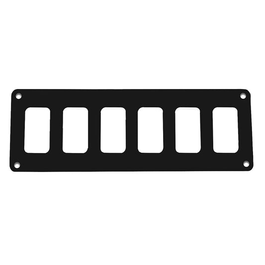 Pacer Switch Panel - 6 Switch  1 Row - 8" x 2.75" - Black Powder Coated Aluminum [PSC-61-BK]