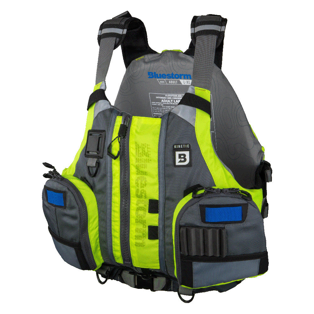 Bluestorm Kinetic Kayak Fishing Vest - Hi-Vis - 2XL/3XL [BS-409-HVS-XXL]