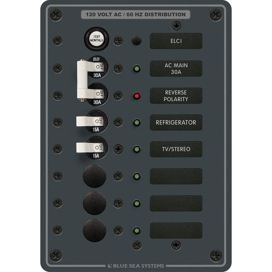 Blue Sea 8101 ELCI GFCI Panel AC 5 Position [8101]