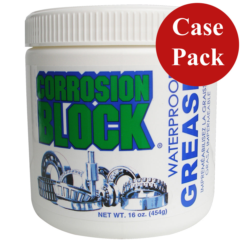 Corrosion Block High Performance Waterproof Grease - 16oz Tub - Non-Hazmat, Non-Flammable  Non-Toxic *Case of 6* [25016CASE]